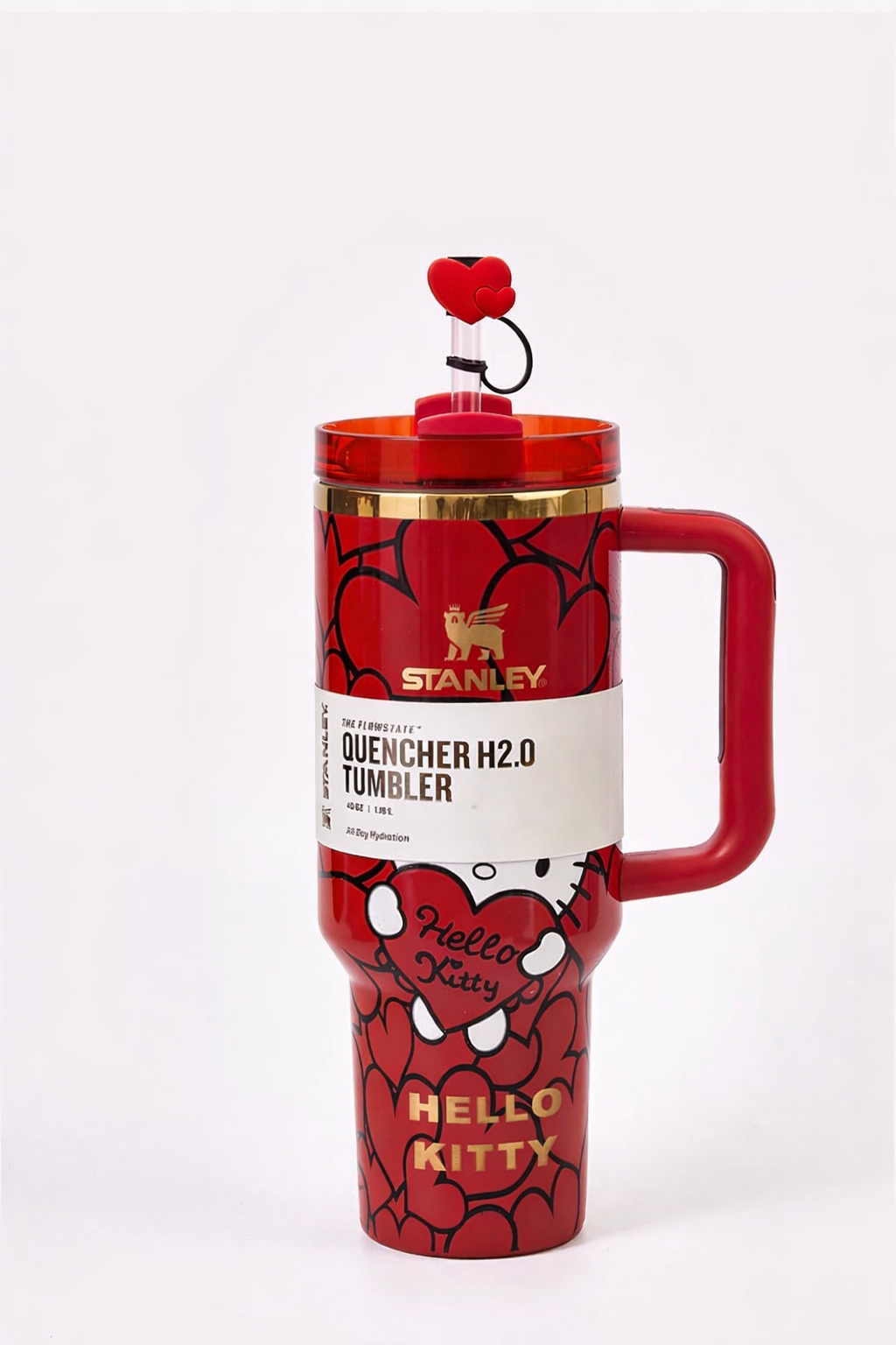 Stanley × Hello Kitty Sweet Hearts Glitter Tumbler [Limited Edition]