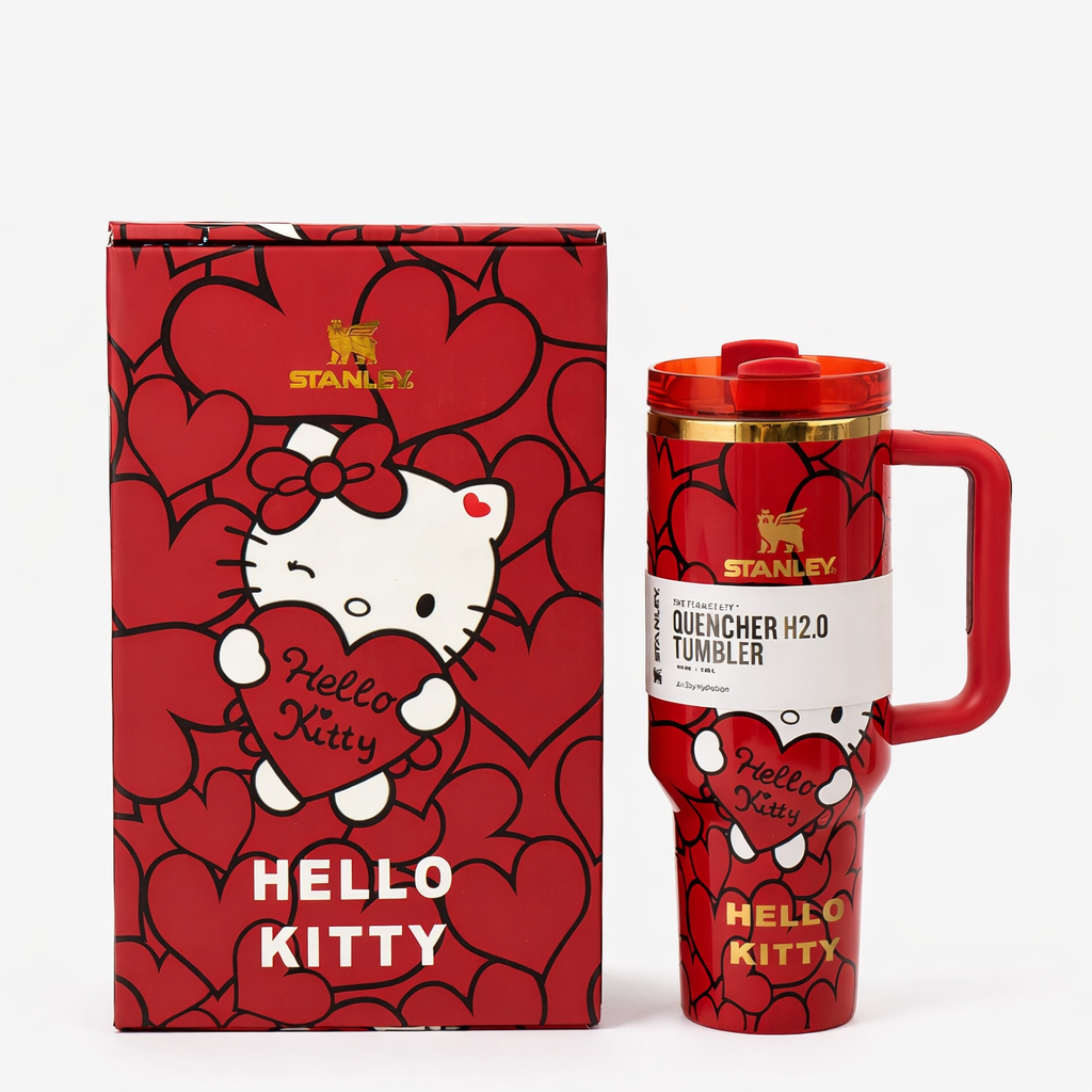 Stanley × Hello Kitty Sweet Hearts Glitter Tumbler [Limited Edition]