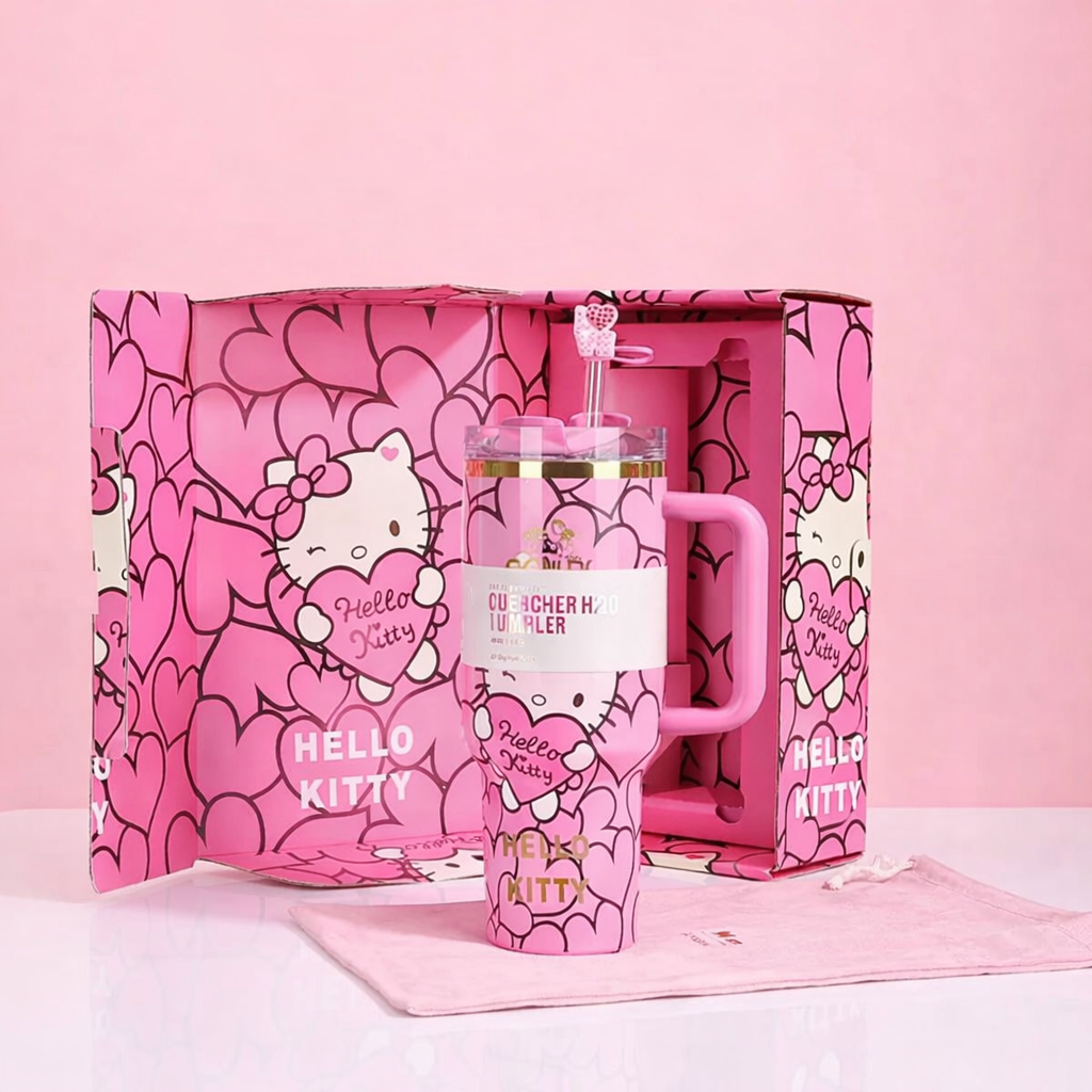 Stanley x Hello Kitty Sweet Hearts Glitter Tumbler [Limited Edition] – Pink