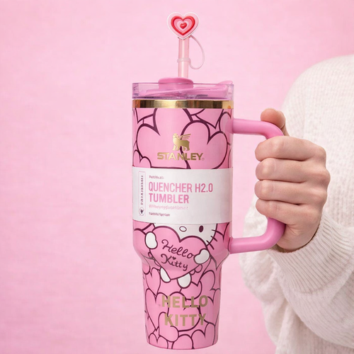 Stanley x Hello Kitty Sweet Hearts Glitter Tumbler [Limited Edition] – Pink